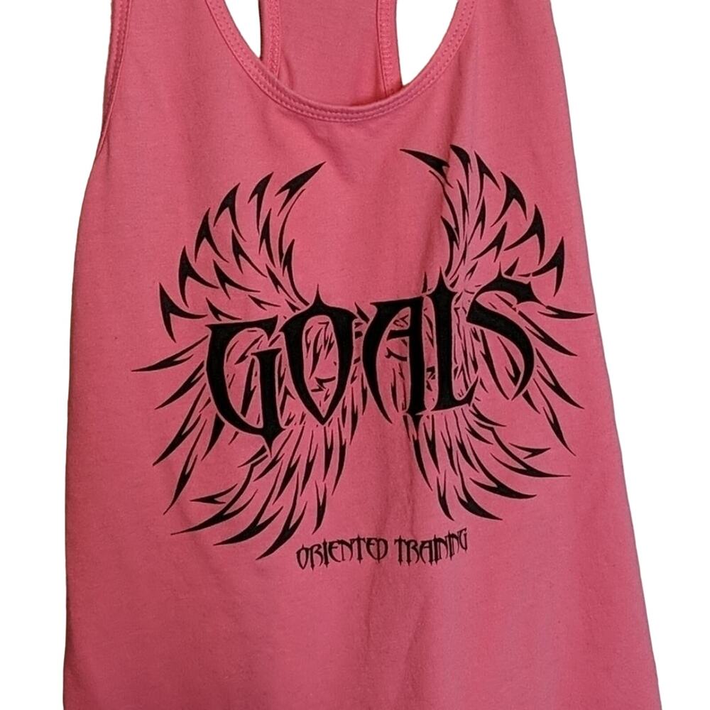Pink Goals Racerback Tank, M - Picture 2 of 6